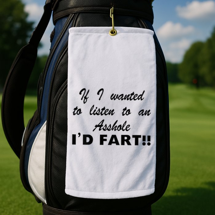 Hot Dog If I Wanted To Listen To An Asshole Id Fart Golf Towel