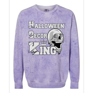 Halloween Decorations King Spooky House Decorating Dad Colorblast Crewneck Sweatshirt