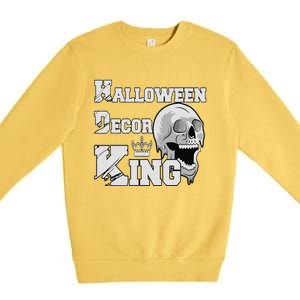 Halloween Decorations King Spooky House Decorating Dad Premium Crewneck Sweatshirt