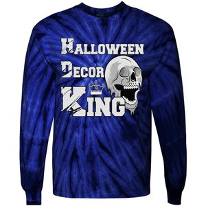 Halloween Decorations King Spooky House Decorating Dad Tie-Dye Long Sleeve Shirt