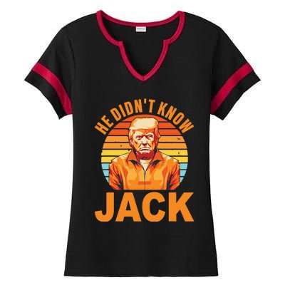 He Didnt Know Jack Trump Vintage Ladies Halftime Notch Neck Tee