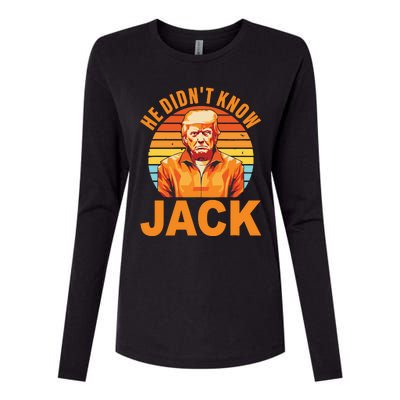 He Didnt Know Jack Trump Vintage Womens Cotton Relaxed Long Sleeve T-Shirt