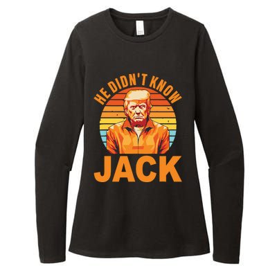 He Didnt Know Jack Trump Vintage Womens CVC Long Sleeve Shirt