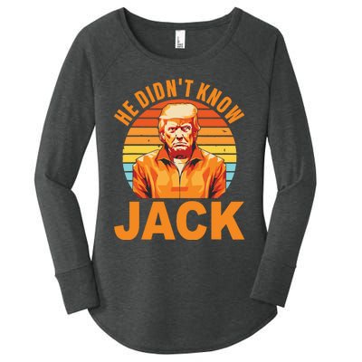 He Didnt Know Jack Trump Vintage Women's Perfect Tri Tunic Long Sleeve Shirt