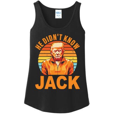 He Didnt Know Jack Trump Vintage Ladies Essential Tank