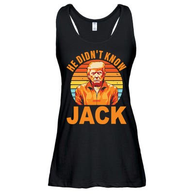 He Didnt Know Jack Trump Vintage Ladies Essential Flowy Tank