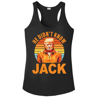 He Didnt Know Jack Trump Vintage Ladies PosiCharge Competitor Racerback Tank