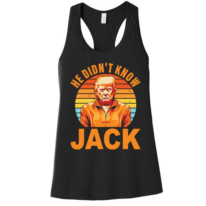 He Didnt Know Jack Trump Vintage Women's Racerback Tank