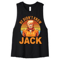 He Didnt Know Jack Trump Vintage Women's Racerback Cropped Tank