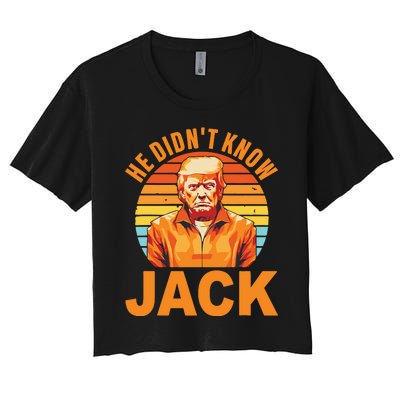 He Didnt Know Jack Trump Vintage Women's Crop Top Tee