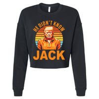 He Didnt Know Jack Trump Vintage Cropped Pullover Crew