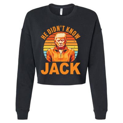 He Didnt Know Jack Trump Vintage Cropped Pullover Crew