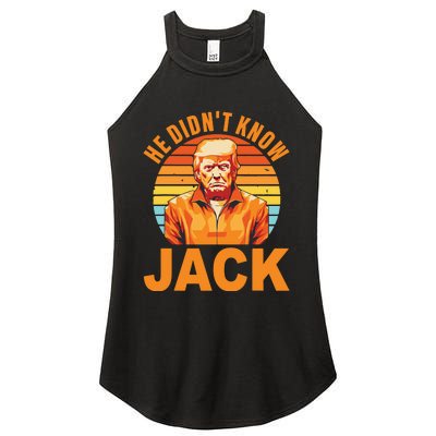 He Didnt Know Jack Trump Vintage Women's Perfect Tri Rocker Tank