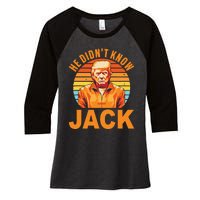 He Didnt Know Jack Trump Vintage Women's Tri-Blend 3/4-Sleeve Raglan Shirt