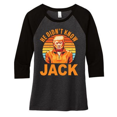 He Didnt Know Jack Trump Vintage Women's Tri-Blend 3/4-Sleeve Raglan Shirt