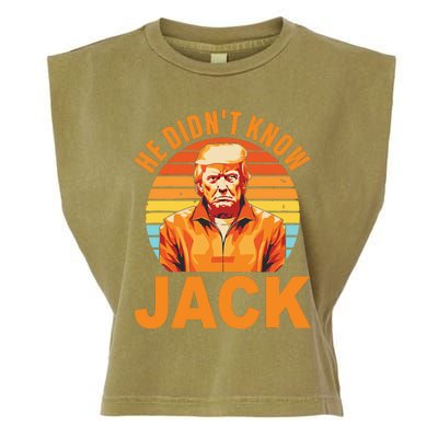 He Didnt Know Jack Trump Vintage Garment-Dyed Women's Muscle Tee