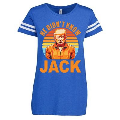 He Didnt Know Jack Trump Vintage Enza Ladies Jersey Football T-Shirt