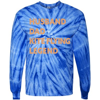 Husband Dad Kite Flying Legend Funny Kite Flyer Great Gift Tie-Dye Long Sleeve Shirt