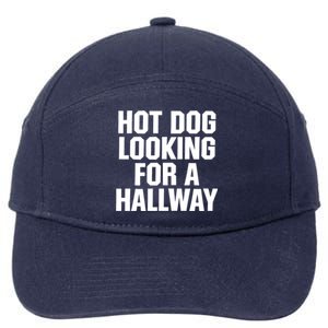 Hot Dog Looking For A Hallway Fast Food Funny 7-Panel Snapback Hat