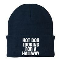 Hot Dog Looking For A Hallway Fast Food Funny Knit Cap Winter Beanie