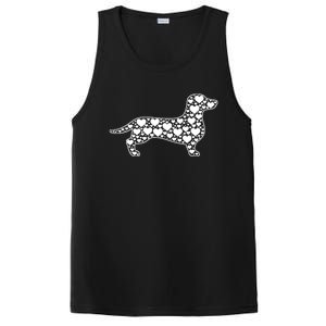 Heart Dog Lover Funny Gift Dachshund Puppy Valentines Day Gift PosiCharge Competitor Tank