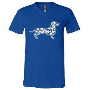 Heart Dog Lover Funny Gift Dachshund Puppy Valentines Day Gift V-Neck T-Shirt