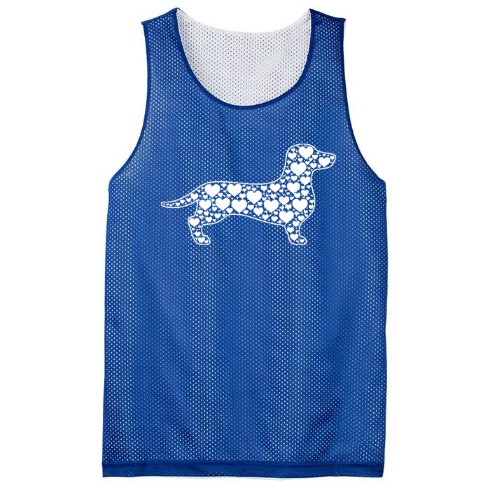 Heart Dog Lover Funny Gift Dachshund Puppy Valentines Day Gift Mesh Reversible Basketball Jersey Tank