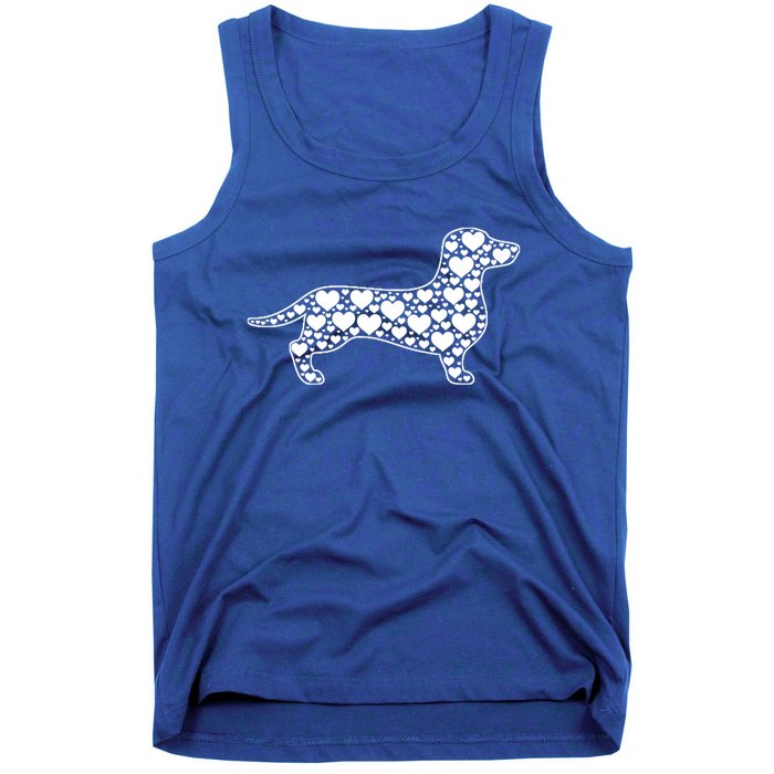 Heart Dog Lover Funny Gift Dachshund Puppy Valentines Day Gift Tank Top