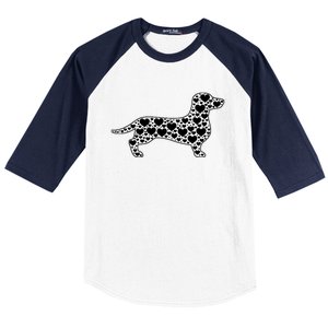 Heart Dog Lover Funny Gift Dachshund Puppy Valentines Day Gift Baseball Sleeve Shirt