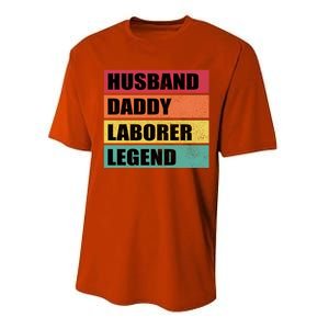 Husband Daddy Laborer Legend Retro Fathers Day Cool Gift Performance Sprint T-Shirt