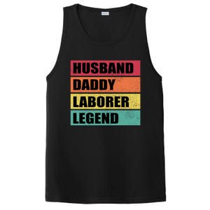 Husband Daddy Laborer Legend Retro Fathers Day Cool Gift PosiCharge Competitor Tank