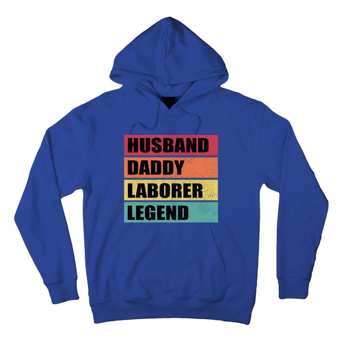 Husband Daddy Laborer Legend Retro Fathers Day Cool Gift Hoodie