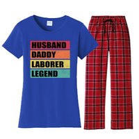 Husband Daddy Laborer Legend Retro Fathers Day Cool Gift Women's Flannel Pajama Set