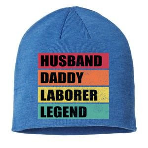 Husband Daddy Laborer Legend Retro Fathers Day Cool Gift Sustainable Beanie