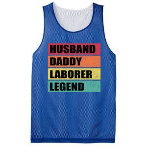 Husband Daddy Laborer Legend Retro Fathers Day Cool Gift Mesh Reversible Basketball Jersey Tank