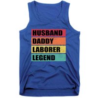 Husband Daddy Laborer Legend Retro Fathers Day Cool Gift Tank Top