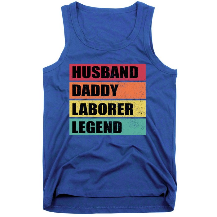 Husband Daddy Laborer Legend Retro Fathers Day Cool Gift Tank Top