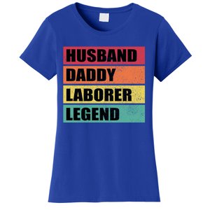 Husband Daddy Laborer Legend Retro Fathers Day Cool Gift Women's T-Shirt