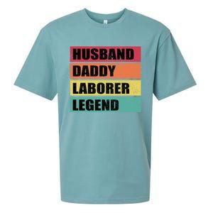 Husband Daddy Laborer Legend Retro Fathers Day Cool Gift Sueded Cloud Jersey T-Shirt