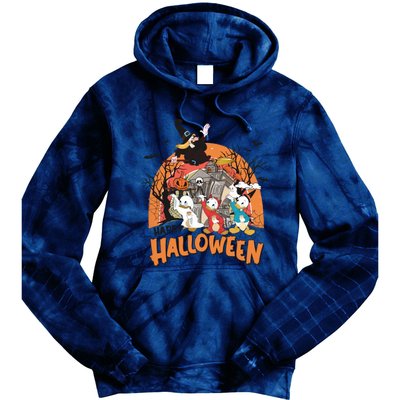 Huey Dewey Louie Duck Witch Hazel Trick Or Treat Halloween Tie Dye Hoodie