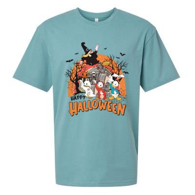 Huey Dewey Louie Duck Witch Hazel Trick Or Treat Halloween Sueded Cloud Jersey T-Shirt