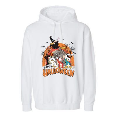 Huey Dewey Louie Duck Witch Hazel Trick Or Treat Halloween Garment-Dyed Fleece Hoodie