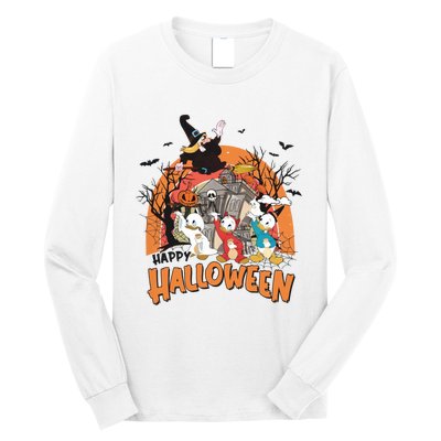 Huey Dewey Louie Duck Witch Hazel Trick Or Treat Halloween Long Sleeve Shirt