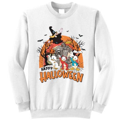 Huey Dewey Louie Duck Witch Hazel Trick Or Treat Halloween Sweatshirt