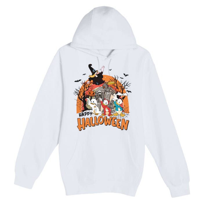 Huey Dewey Louie Duck Witch Hazel Trick Or Treat Halloween Premium Pullover Hoodie