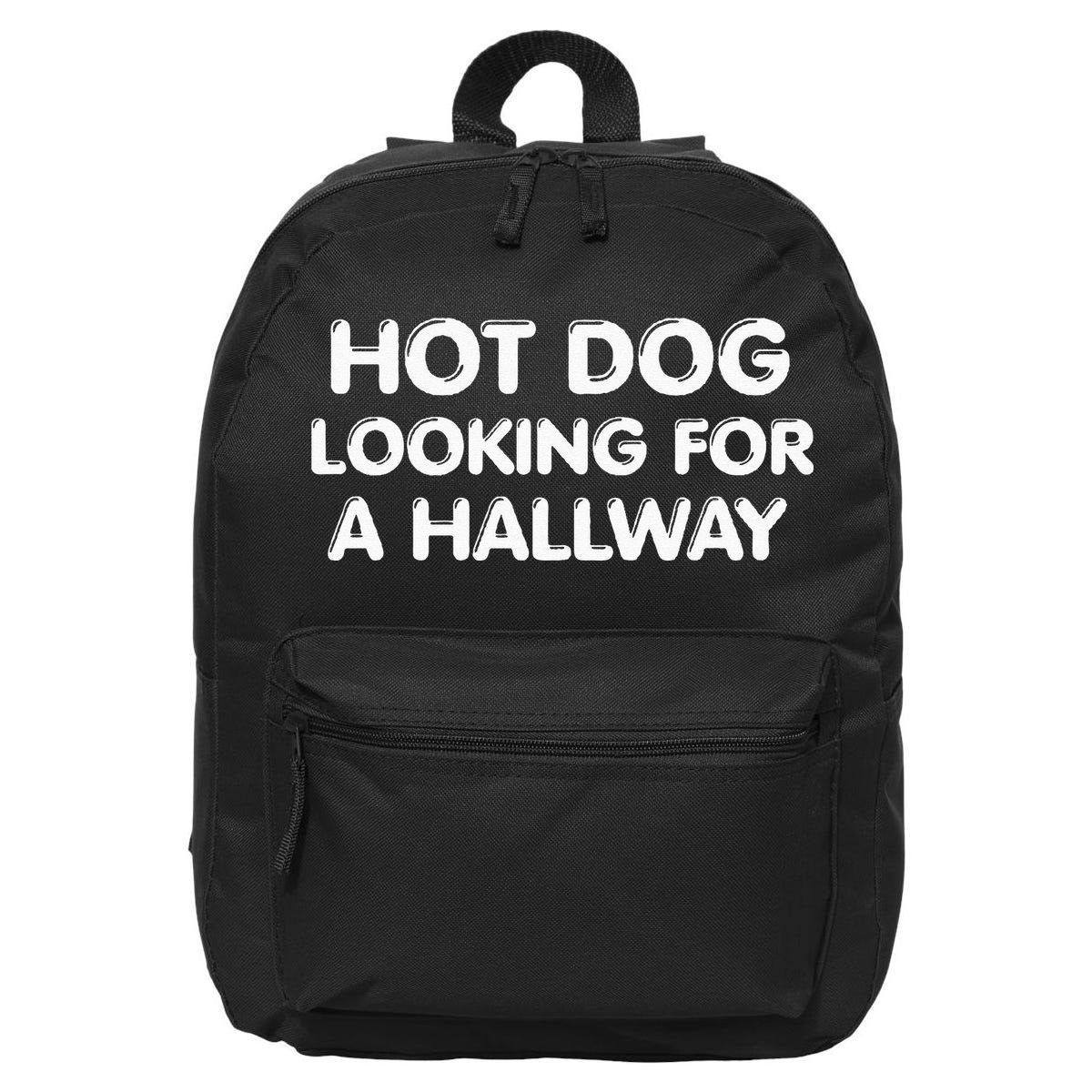 Hot Dog Looking For a Hallway Funny 16 in Basic Backpack