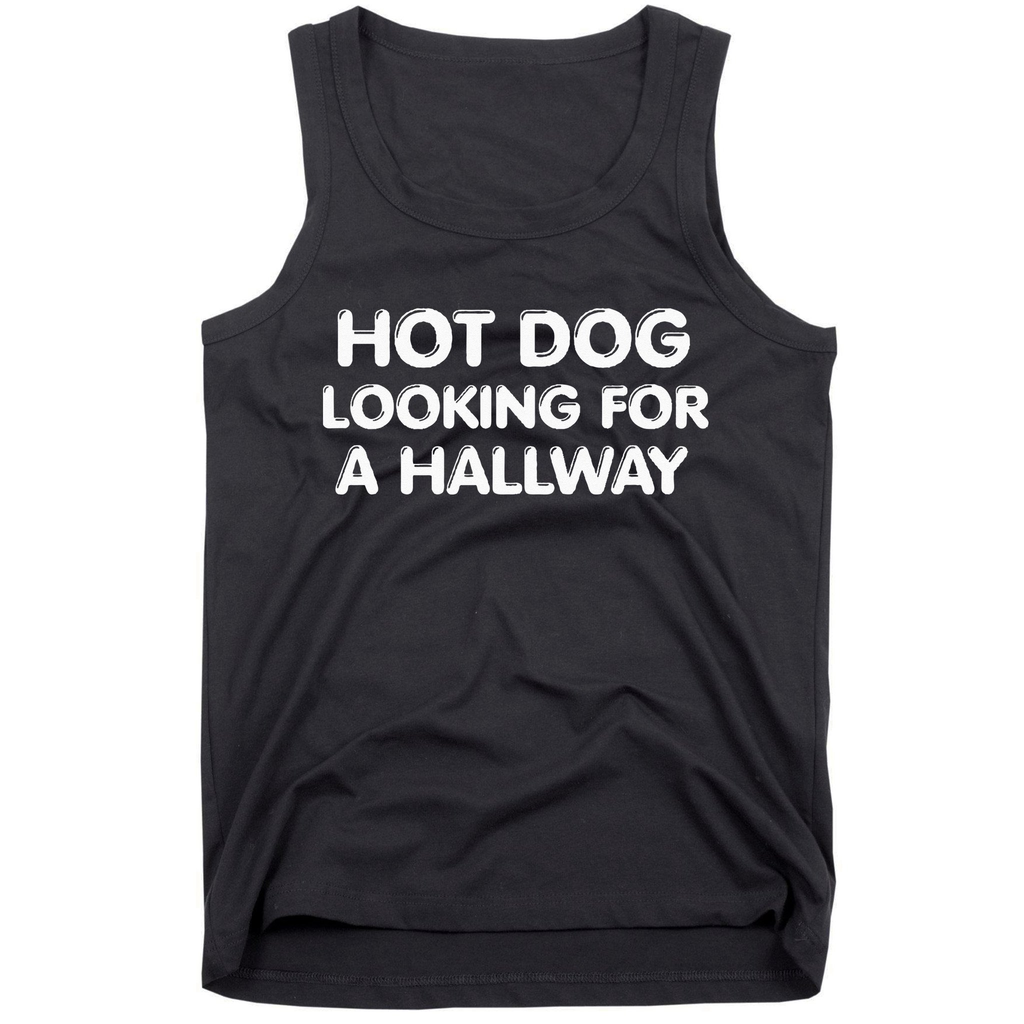 Hot Dog Looking For a Hallway Funny Tank Top
