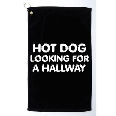 Hot Dog Looking For a Hallway Funny Golf Towel