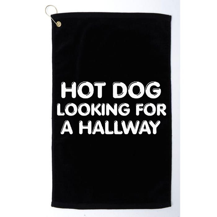 Hot Dog Looking For a Hallway Funny Golf Towel