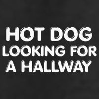 Hot Dog Looking For a Hallway Funny Golf Towel